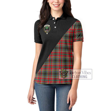 Anderson of Arbrake Tartan Women's Polo Shirt with Family Crest and Military Logo Style