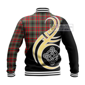 Anderson of Arbrake Tartan Baseball Jacket with Family Crest and Celtic Symbol Style