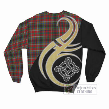 Anderson of Arbrake Tartan Sweatshirt with Family Crest and Celtic Symbol Style