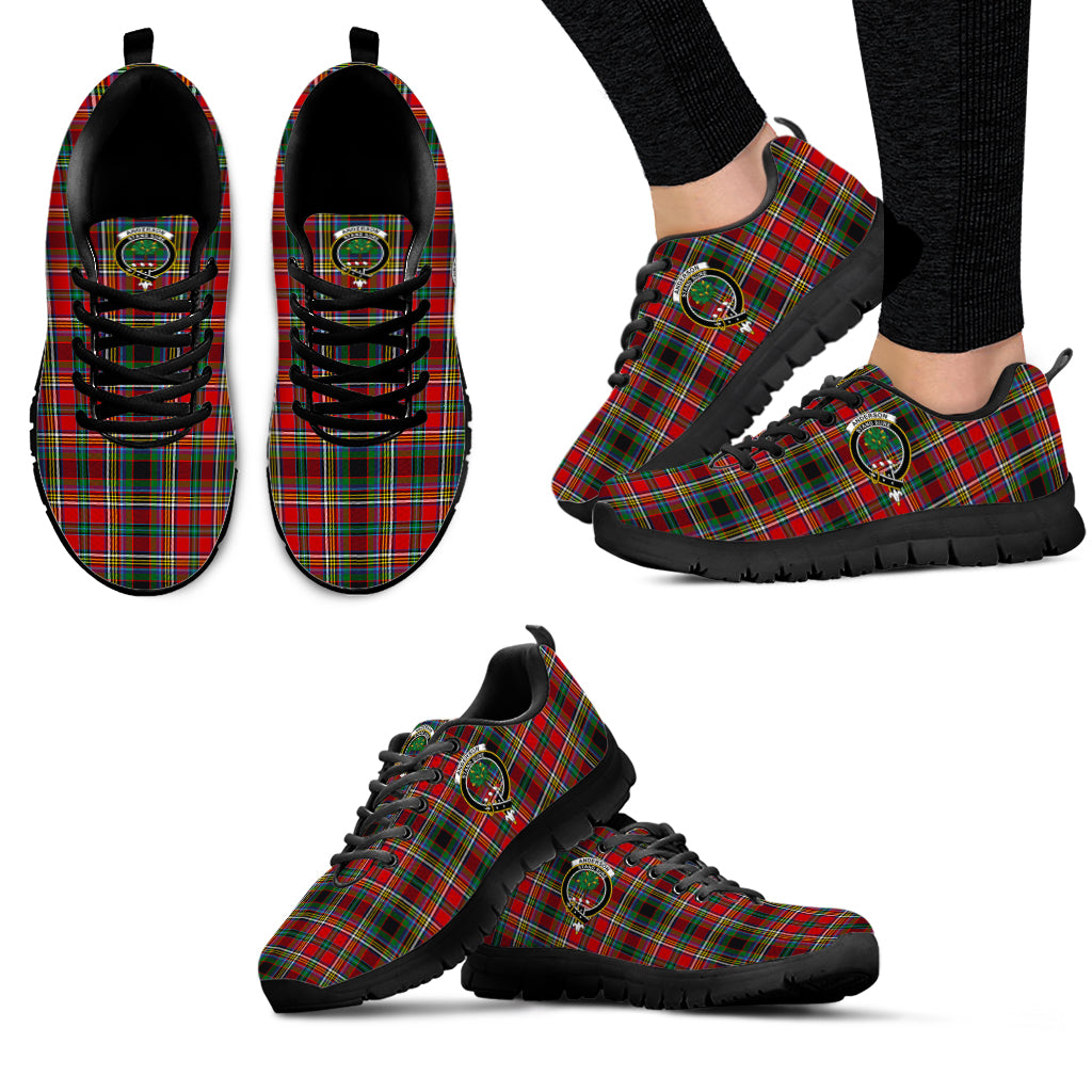 Anderson of Arbrake Tartan Sneakers with Family Crest - Tartan Vibes Clothing