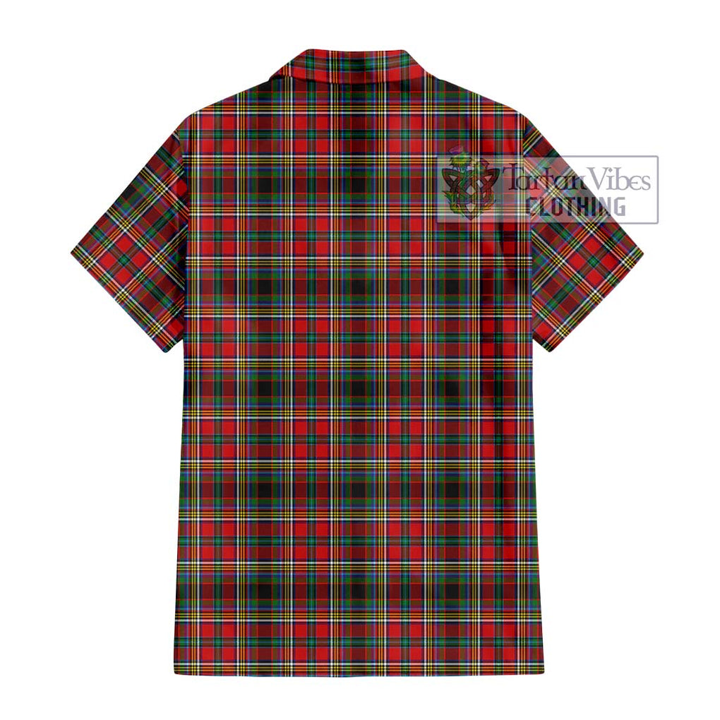 Anderson of Arbrake Tartan Short Sleeve Button Shirt with Family Crest DNA In Me Style - Tartanvibesclothing Shop