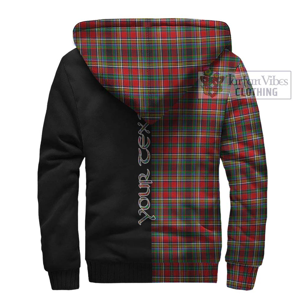 Anderson of Arbrake Tartan Sherpa Hoodie with Family Crest and Half Of Me Style - Tartanvibesclothing Shop