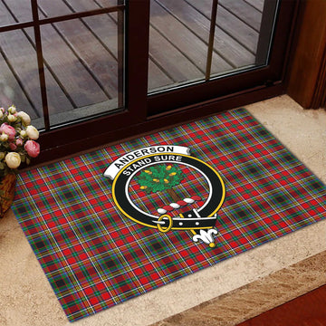 Anderson of Arbrake Tartan Door Mat with Family Crest