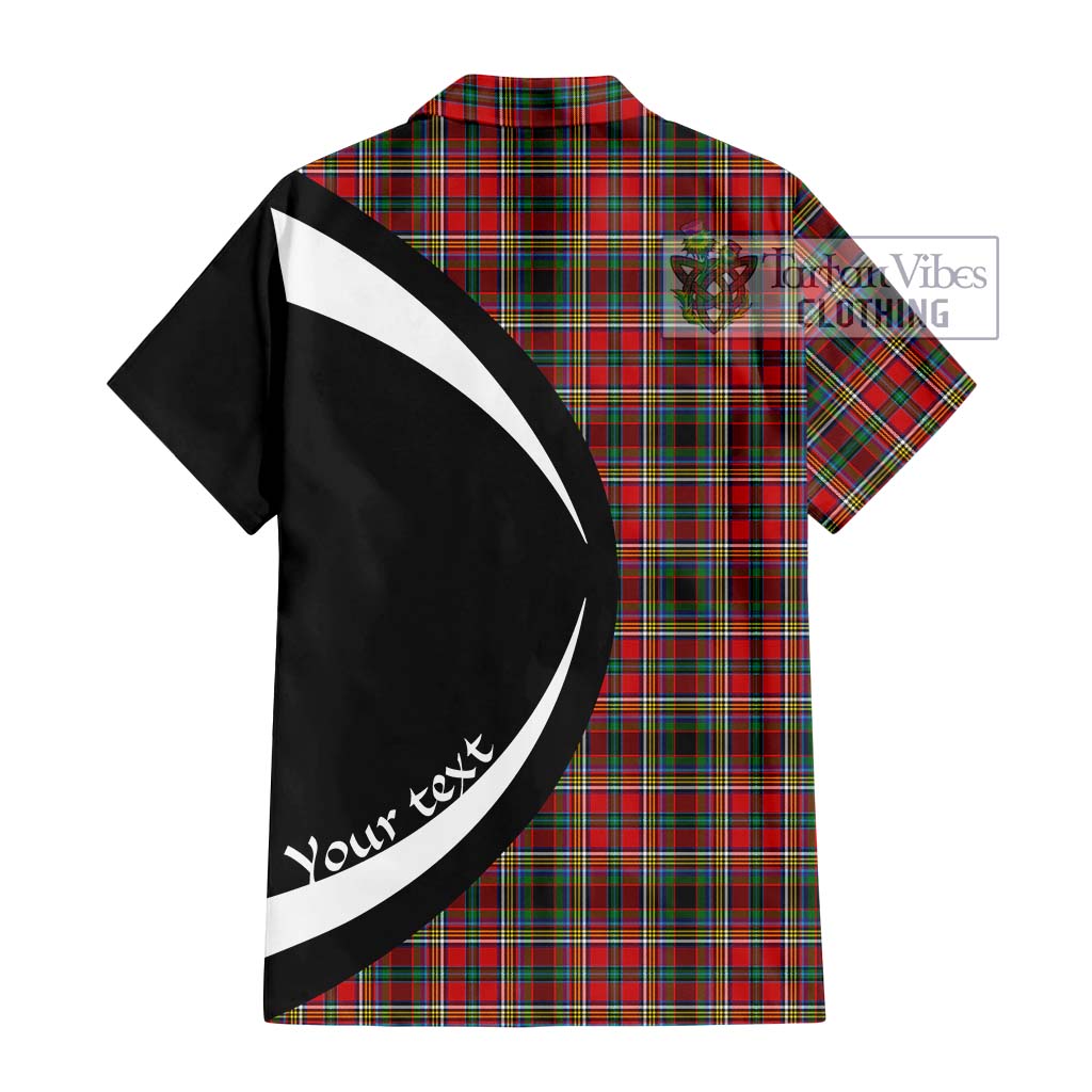 Anderson of Arbrake Tartan Short Sleeve Button Up with Family Crest Circle Style - Tartan Vibes Clothing