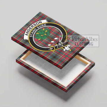 Anderson of Arbrake Tartan Canvas Print Wall Art with Family Crest