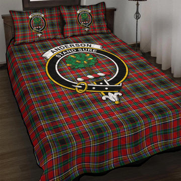 Anderson of Arbrake Tartan Quilt Bed Set with Family Crest