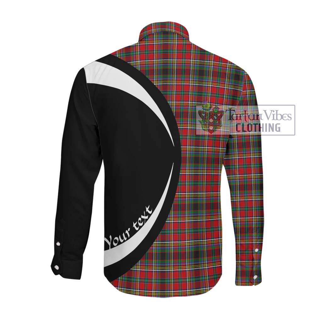 Tartan Vibes Clothing Anderson of Arbrake Tartan Long Sleeve Button Up with Family Crest Circle Style