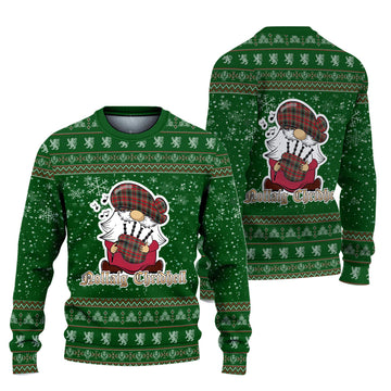 Anderson of Arbrake Clan Christmas Family Ugly Sweater with Funny Gnome Playing Bagpipes