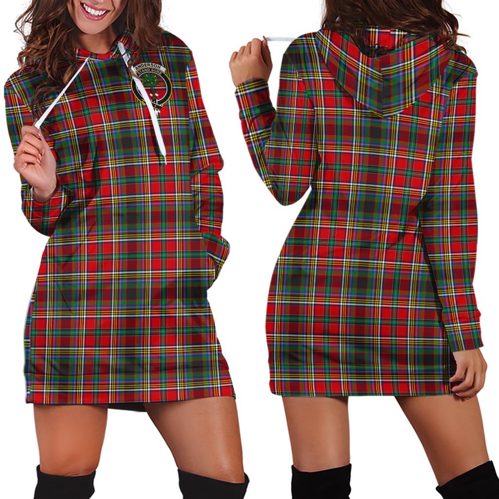 Anderson of Arbrake Tartan Hoodie Dress with Family Crest - Tartan Vibes Clothing