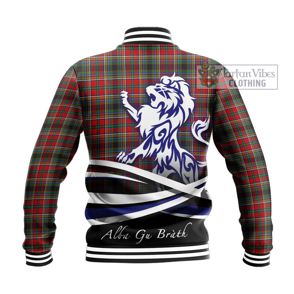 Anderson of Arbrake Tartan Baseball Jacket with Alba Gu Brath Regal Lion Emblem - Tartanvibesclothing Shop