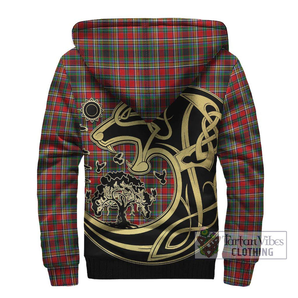 Anderson of Arbrake Tartan Sherpa Hoodie with Family Crest Celtic Wolf Style - Tartan Vibes Clothing