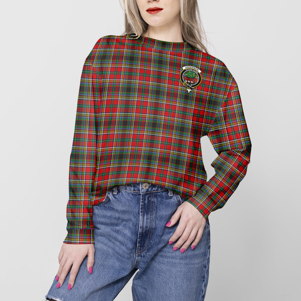 Anderson of Arbrake Tartan Sweatshirt with Family Crest - Tartan Vibes Clothing