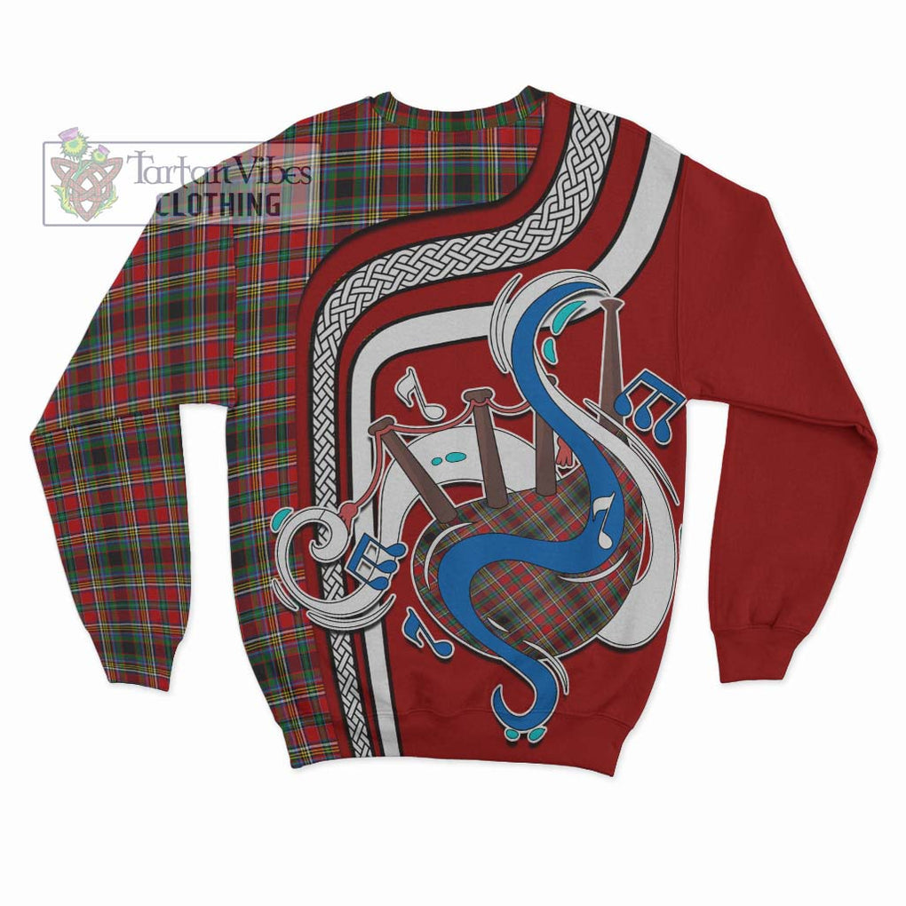 Anderson of Arbrake Tartan Sweatshirt with Epic Bagpipe Style - Tartanvibesclothing Shop