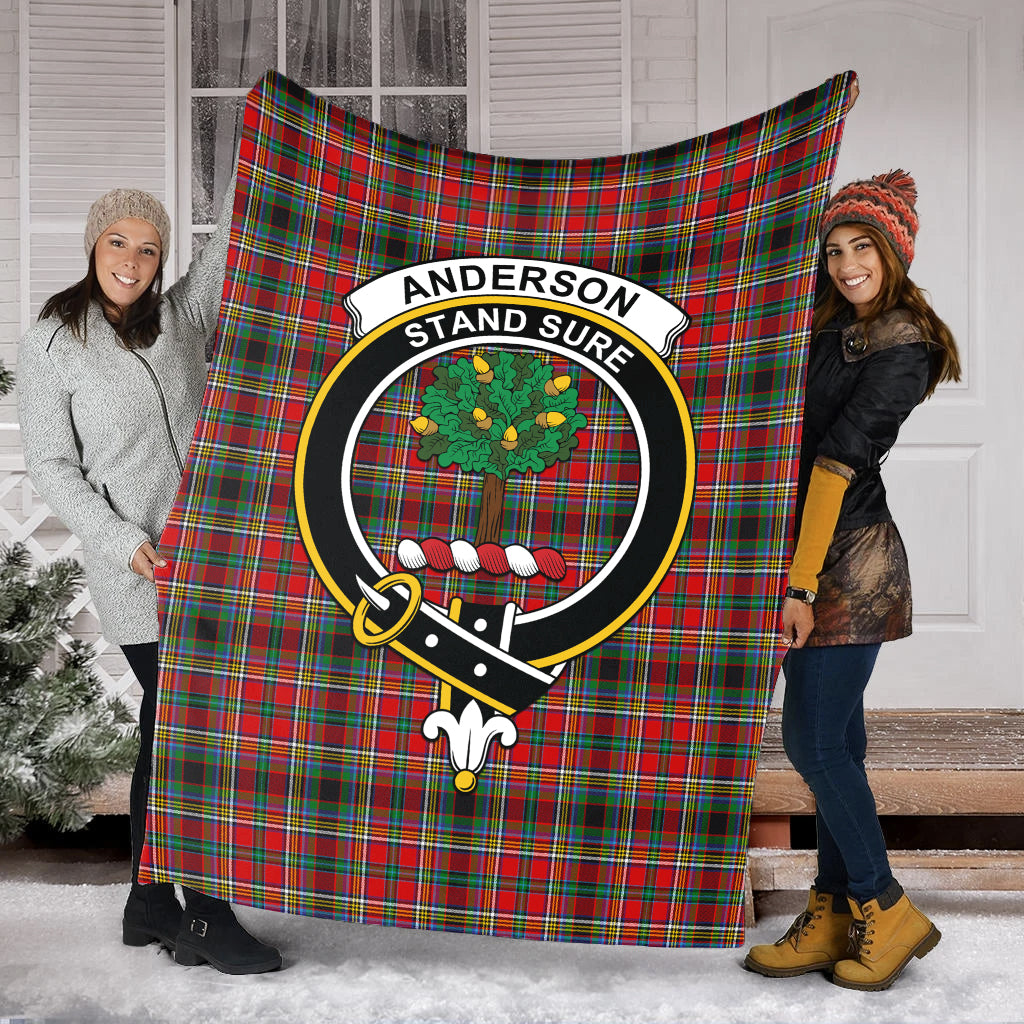 Anderson of Arbrake Tartan Blanket with Family Crest - Tartan Vibes Clothing