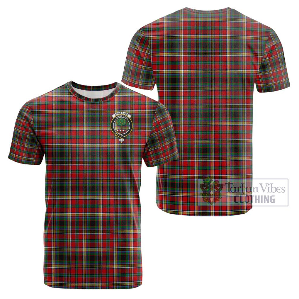 Anderson of Arbrake Tartan Cotton T-Shirt with Family Crest Kid's Shirt - Tartanvibesclothing Shop