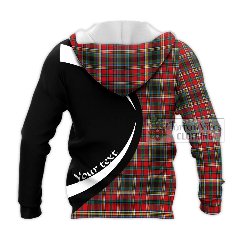 Anderson of Arbrake Tartan Knitted Hoodie with Family Crest Circle Style - Tartan Vibes Clothing