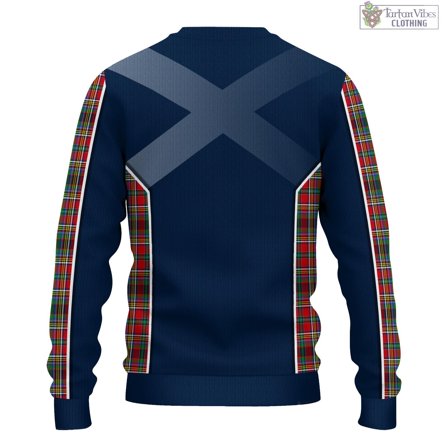 Tartan Vibes Clothing Anderson of Arbrake Tartan Knitted Sweatshirt with Family Crest and Scottish Thistle Vibes Sport Style