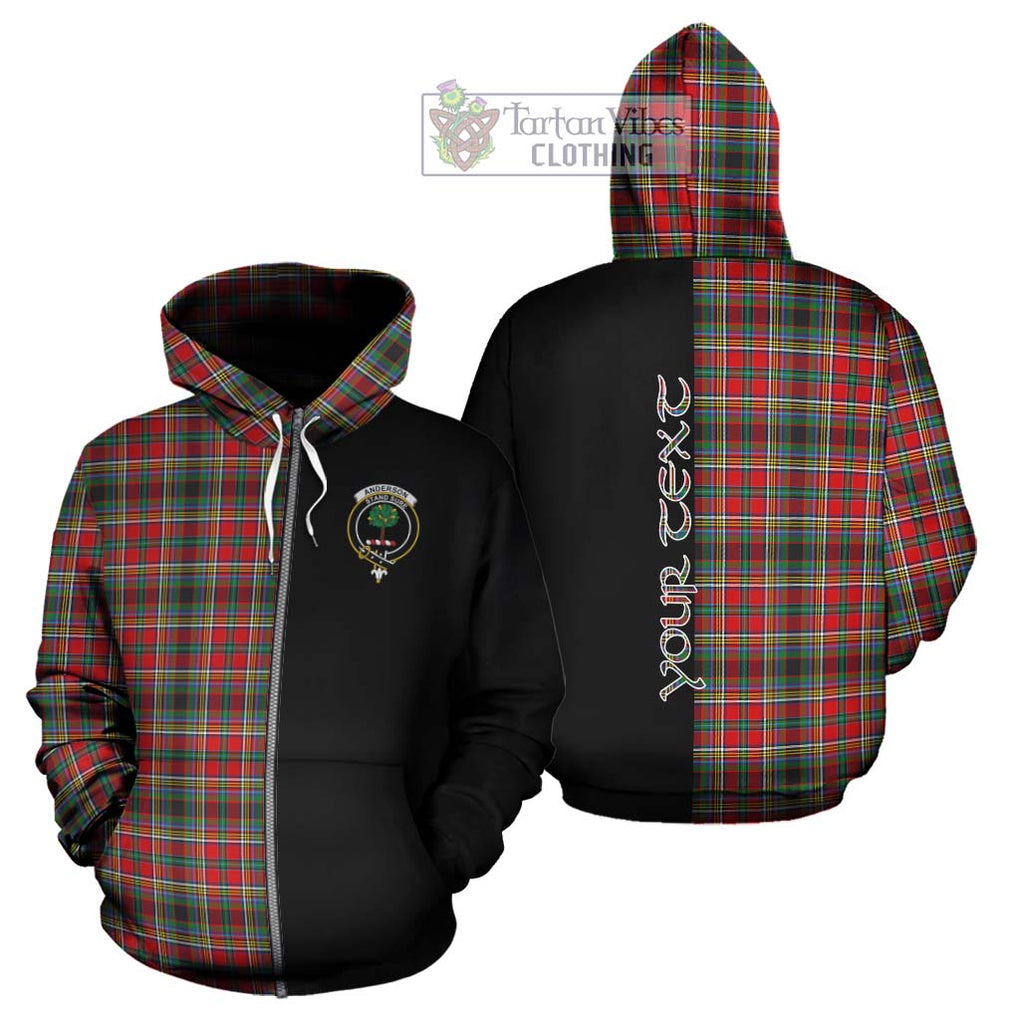 Anderson of Arbrake Tartan Hoodie with Family Crest and Half Of Me Style - Tartanvibesclothing Shop