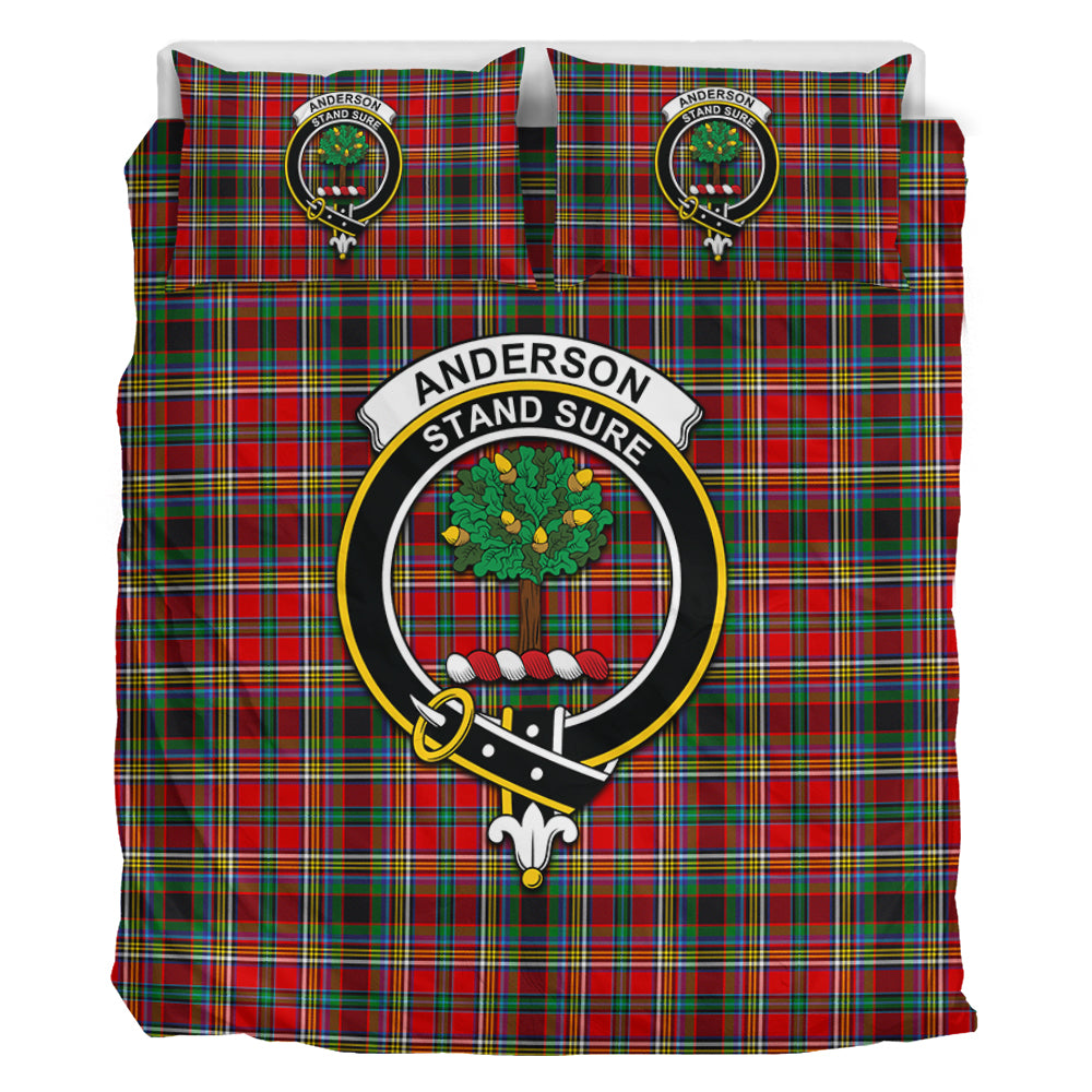 Anderson of Arbrake Tartan Bedding Set with Family Crest - Tartan Vibes Clothing