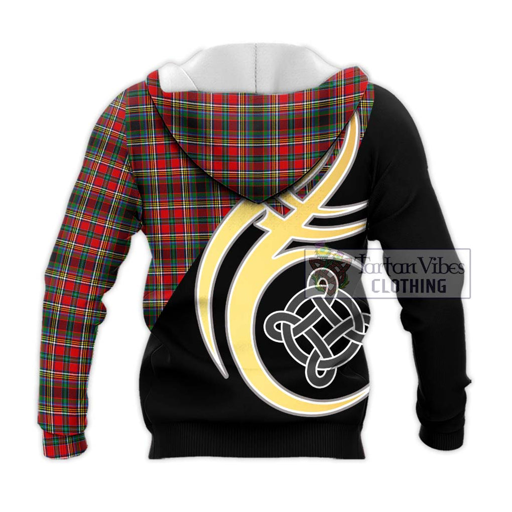 Anderson of Arbrake Tartan Knitted Hoodie with Family Crest and Celtic Symbol Style - Tartan Vibes Clothing