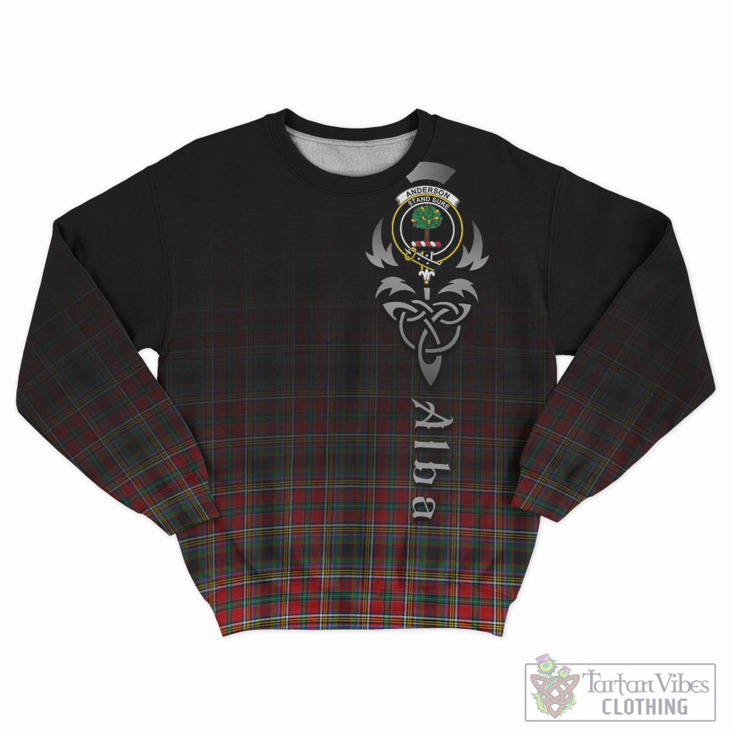 Tartan Vibes Clothing Anderson of Arbrake Tartan Sweatshirt Featuring Alba Gu Brath Family Crest Celtic Inspired