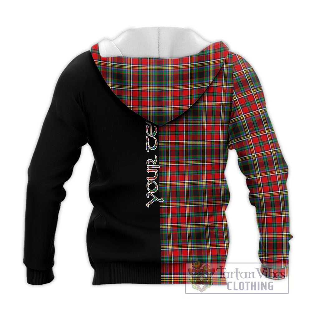 Anderson of Arbrake Tartan Knitted Hoodie with Family Crest and Half Of Me Style - Tartanvibesclothing Shop