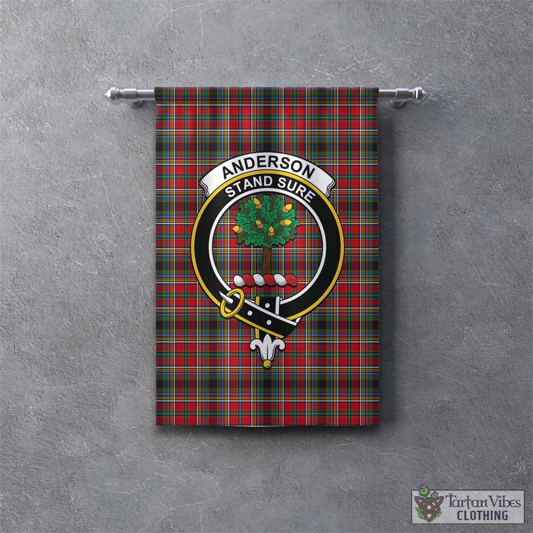 Tartan Vibes Clothing Anderson of Arbrake Tartan Gonfalon, Tartan Banner with Family Crest