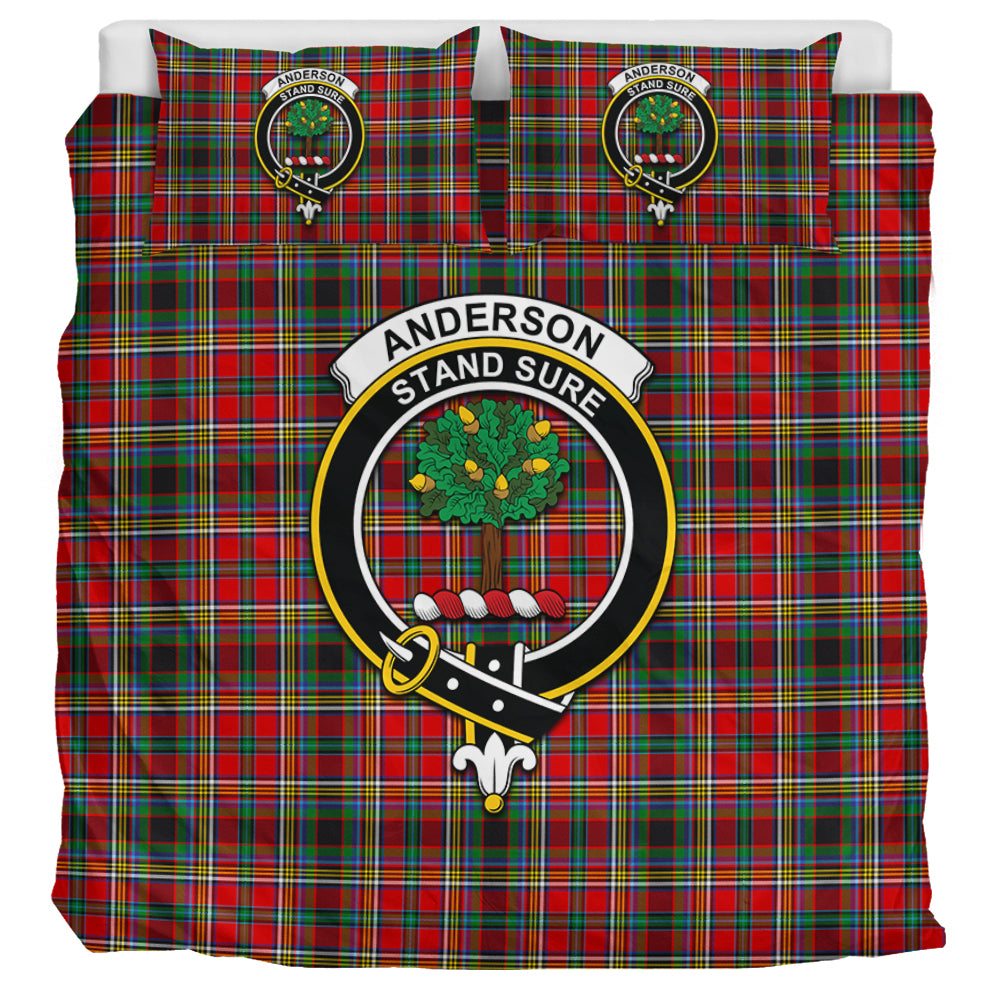 Anderson of Arbrake Tartan Bedding Set with Family Crest UK Bedding Set UK Super King 104*94 inch - Tartan Vibes Clothing