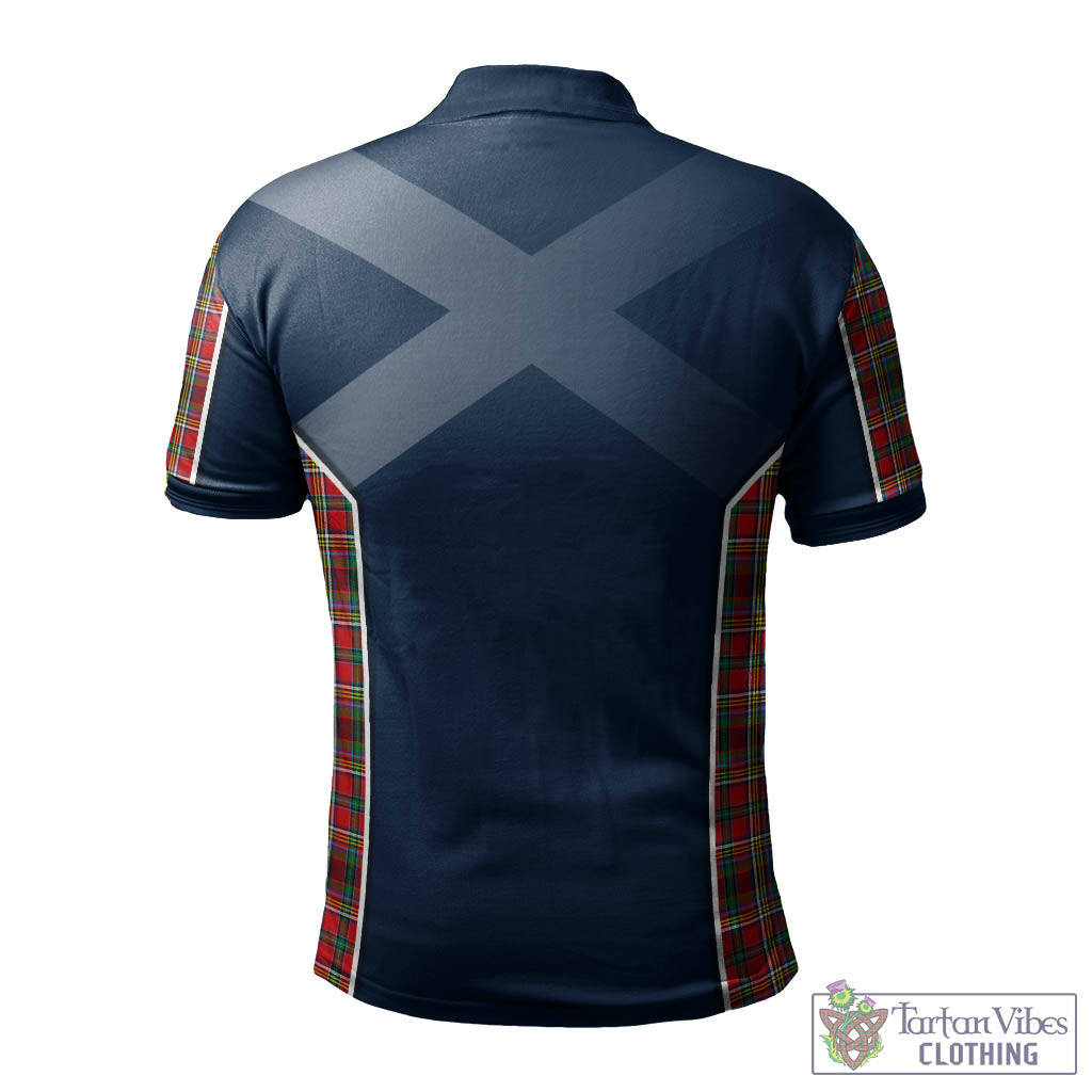 Tartan Vibes Clothing Anderson of Arbrake Tartan Men's Polo Shirt with Family Crest and Scottish Thistle Vibes Sport Style