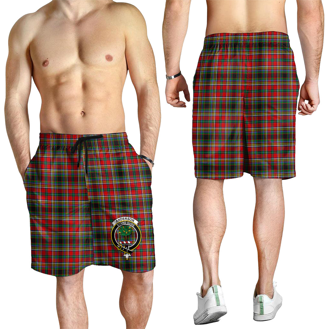 Anderson of Arbrake Tartan Mens Shorts with Family Crest - Tartanvibesclothing