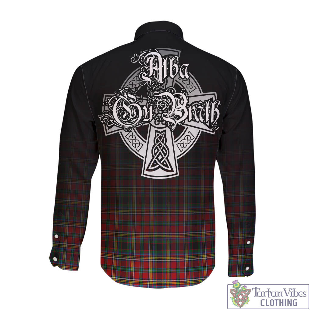 Tartan Vibes Clothing Anderson of Arbrake Tartan Long Sleeve Button Up Featuring Alba Gu Brath Family Crest Celtic Inspired