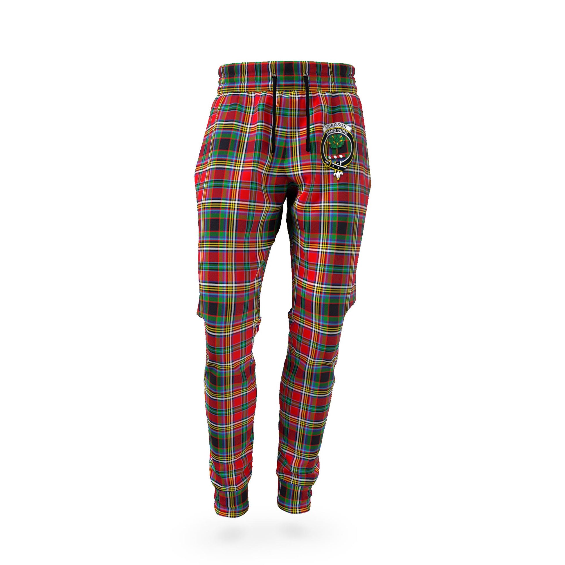 Anderson of Arbrake Tartan Joggers Pants with Family Crest - Tartan Vibes Clothing