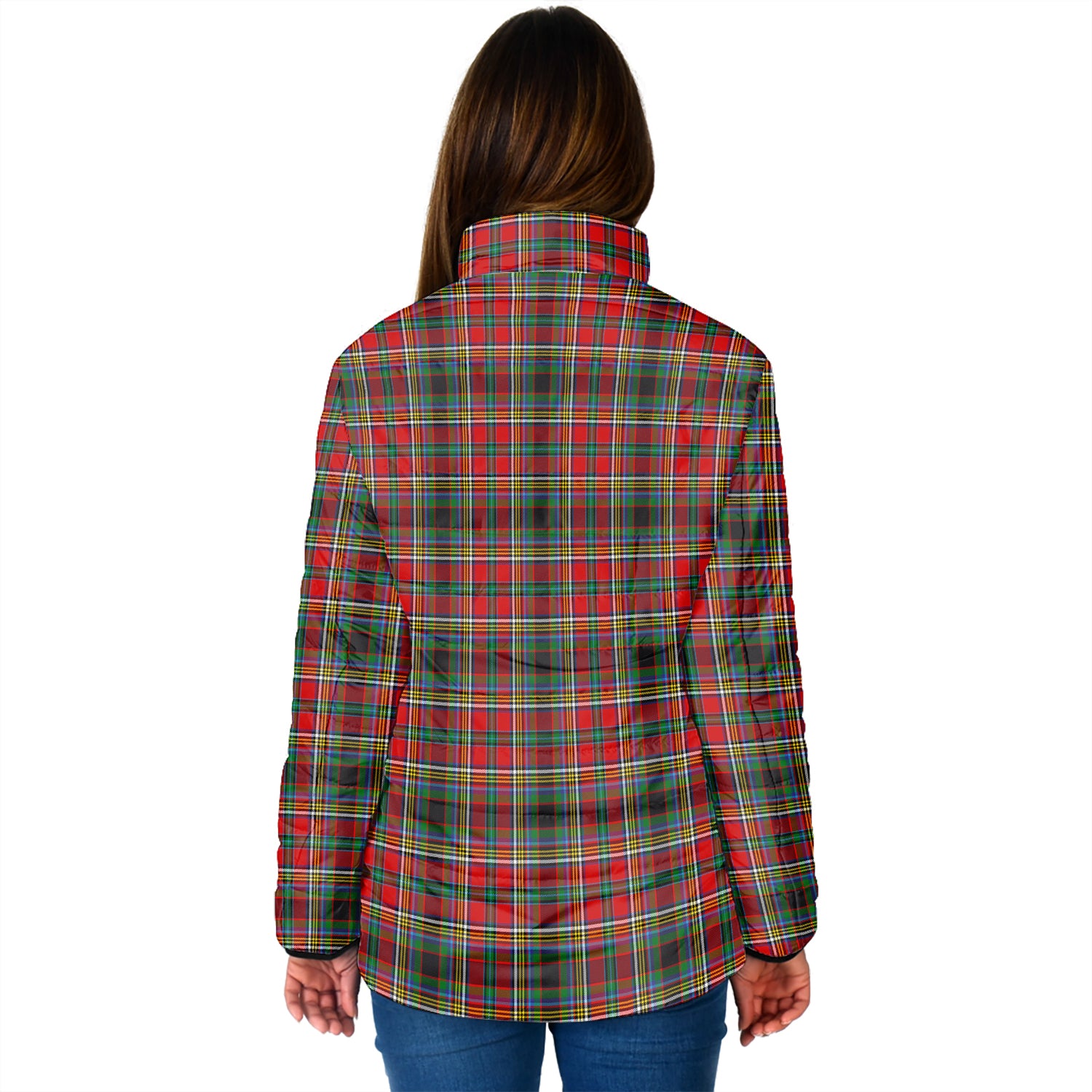 Anderson of Arbrake Tartan Padded Jacket with Family Crest - Tartan Vibes Clothing