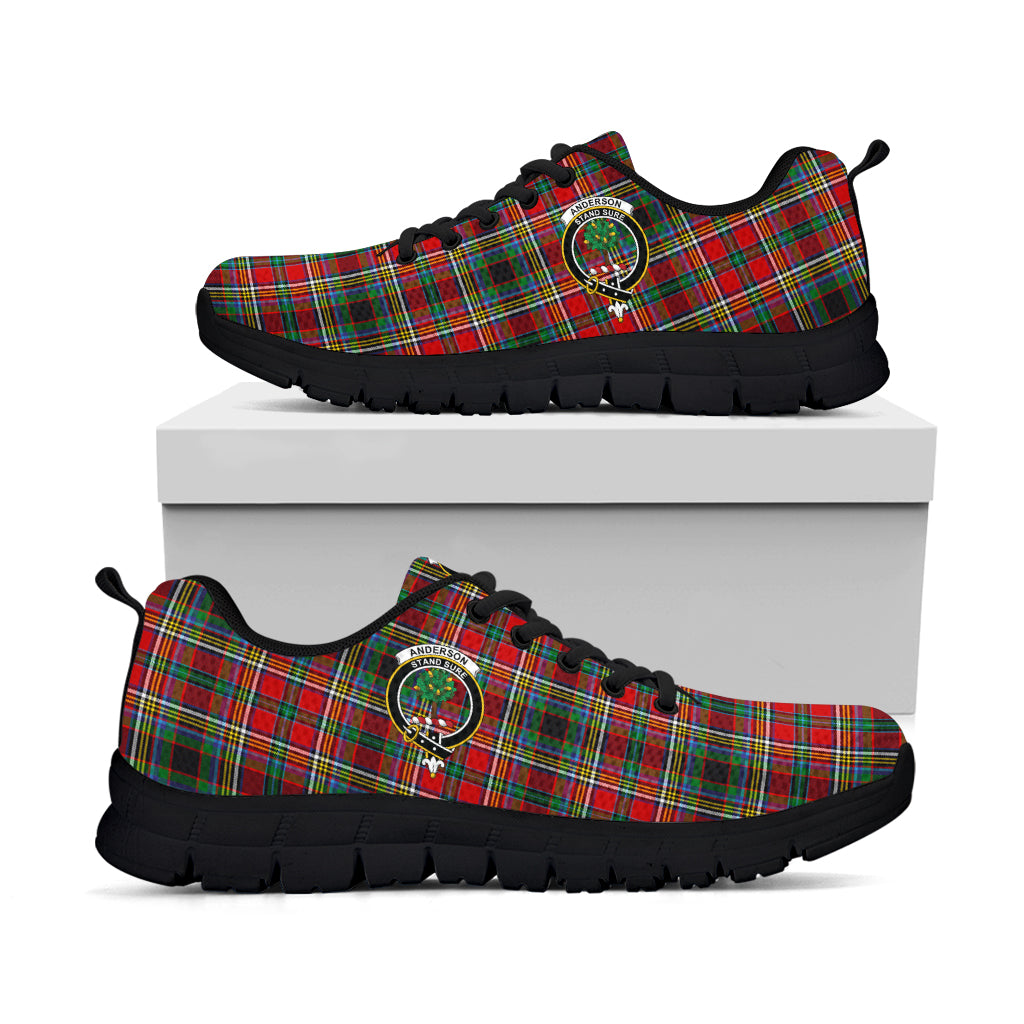 Anderson of Arbrake Tartan Sneakers with Family Crest - Tartan Vibes Clothing