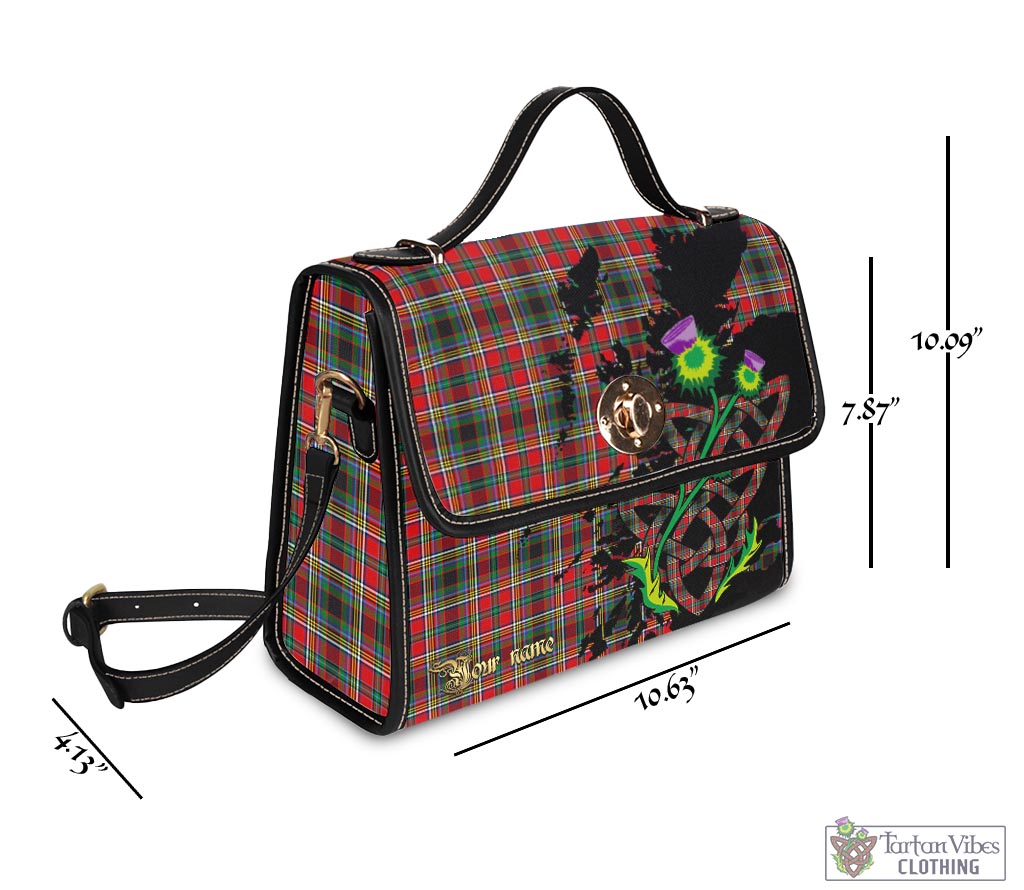 Tartan Vibes Clothing Anderson of Arbrake Tartan Waterproof Canvas Bag with Scotland Map and Thistle Celtic Accents