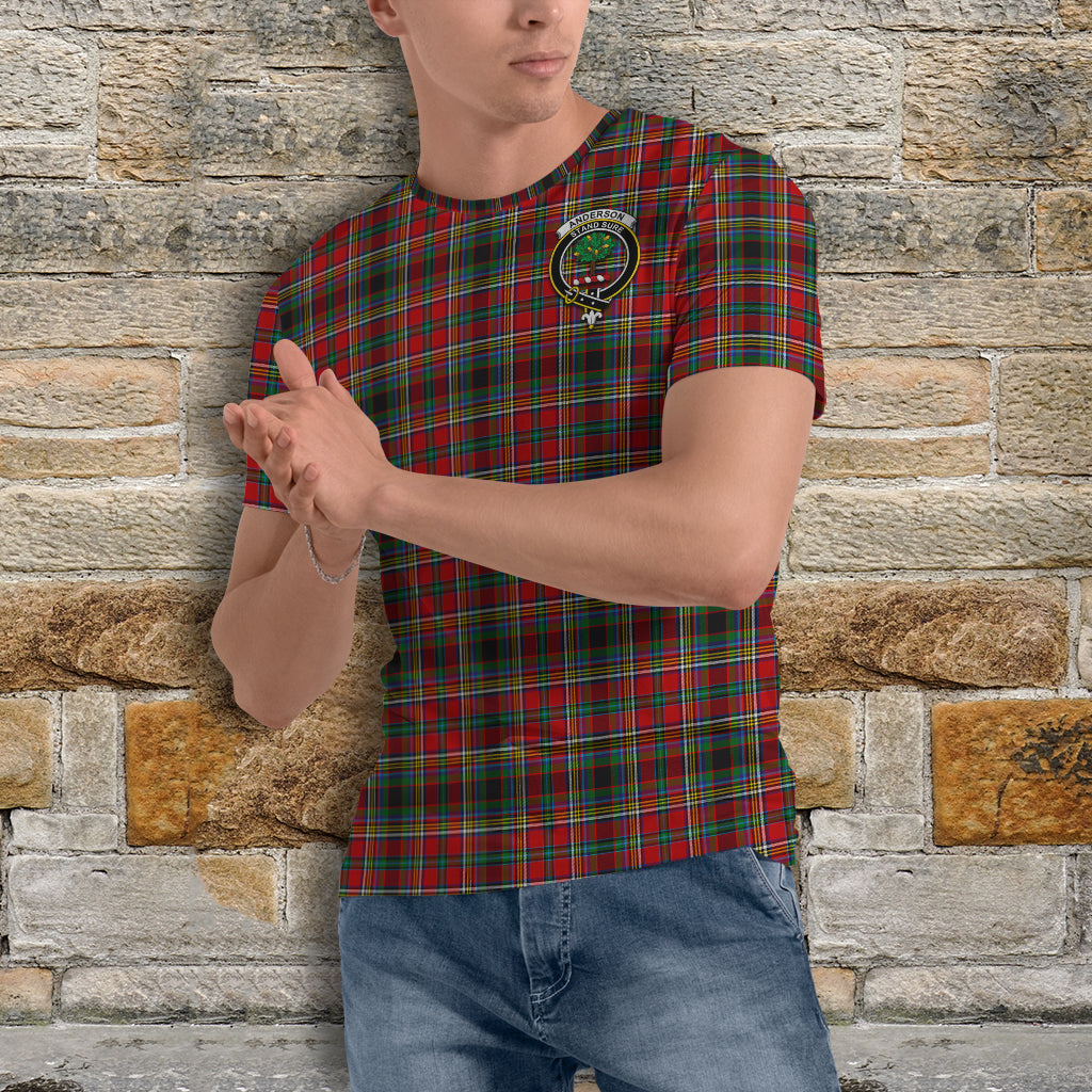 Anderson of Arbrake Tartan T-Shirt with Family Crest - Tartanvibesclothing