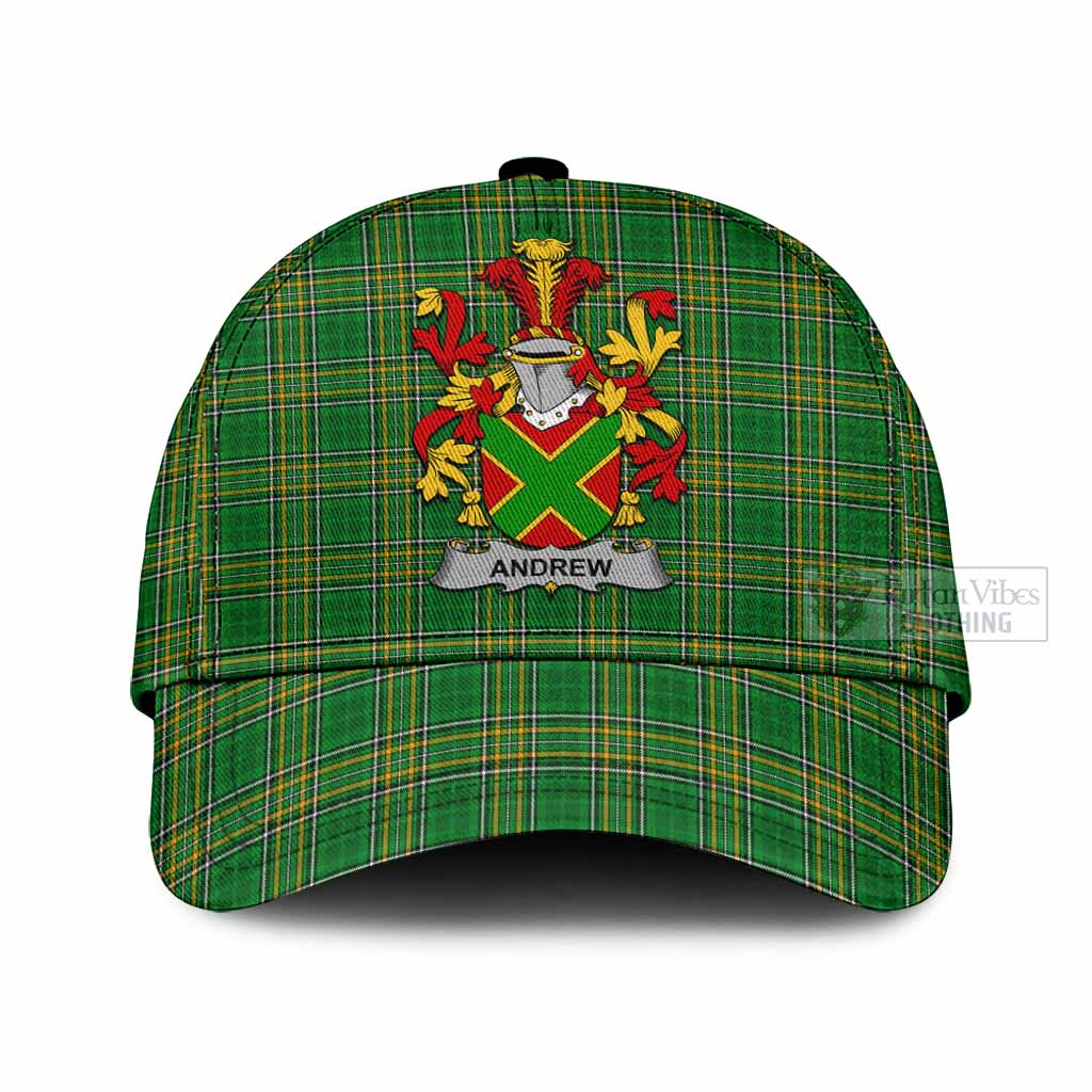 Tartan Vibes Clothing Andrew Irish Clan Tartan Classic Cap with Coat of Arms