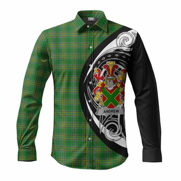 Andrew Irish Clan Long Sleeve Button Shirt Celtic Circle Style Men's Shirt S - Tartan Vibes Clothing