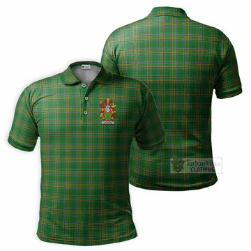 Andrew Irish Clan Tartan Men's Polo Shirt with Coat of Arms