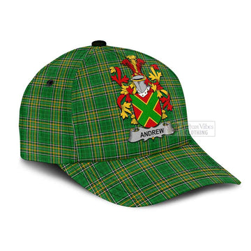 Andrew Irish Clan Tartan Classic Cap with Coat of Arms