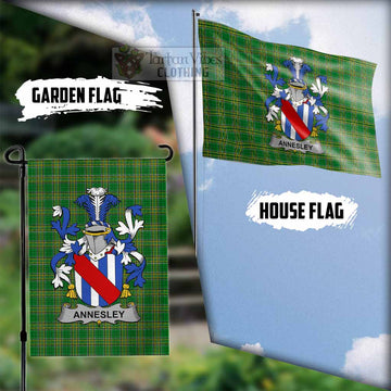 Annesley Irish Clan Tartan Flag with Coat of Arms