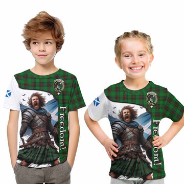 Anstruther Crest Tartan Kid T-Shirt Inspired by the Freedom of Scottish Warrior