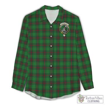 Anstruther Tartan Women's Casual Shirt with Family Crest