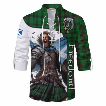 Anstruther Crest Tartan Ghillie Kilt Shirt Inspired by the Freedom of Scottish Warrior