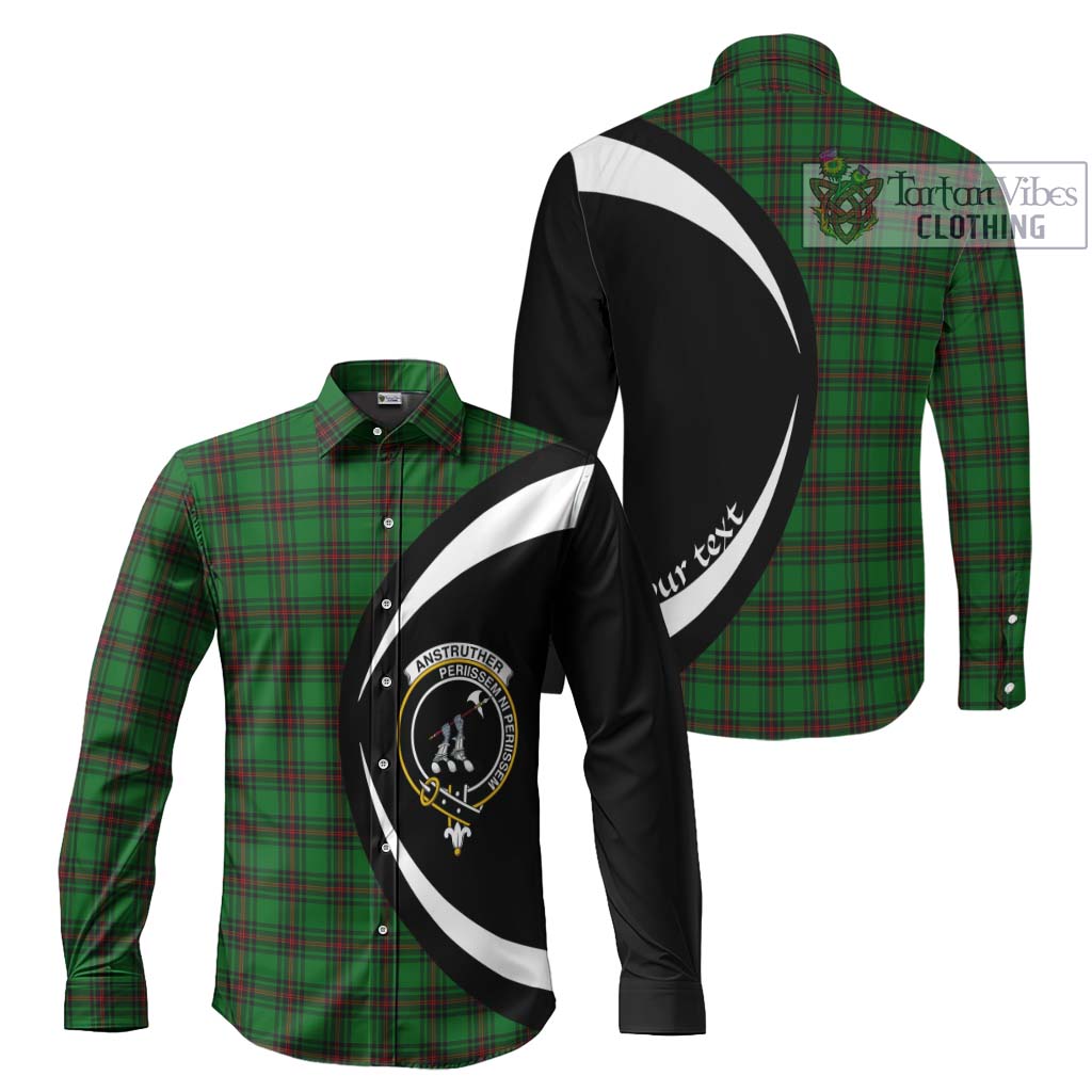 Tartan Vibes Clothing Anstruther Tartan Long Sleeve Button Up with Family Crest Circle Style