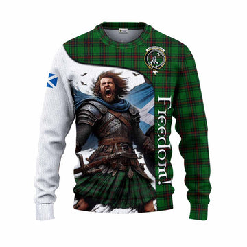 Anstruther Crest Tartan Knitted Sweater Inspired by the Freedom of Scottish Warrior