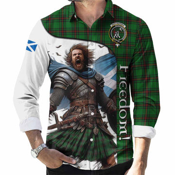 Anstruther Crest Tartan Long Sleeve Button Shirt Inspired by the Freedom of Scottish Warrior