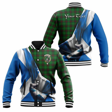 Anstruther Tartan Baseball Jacket with Family Crest Scotland Patriotic Style