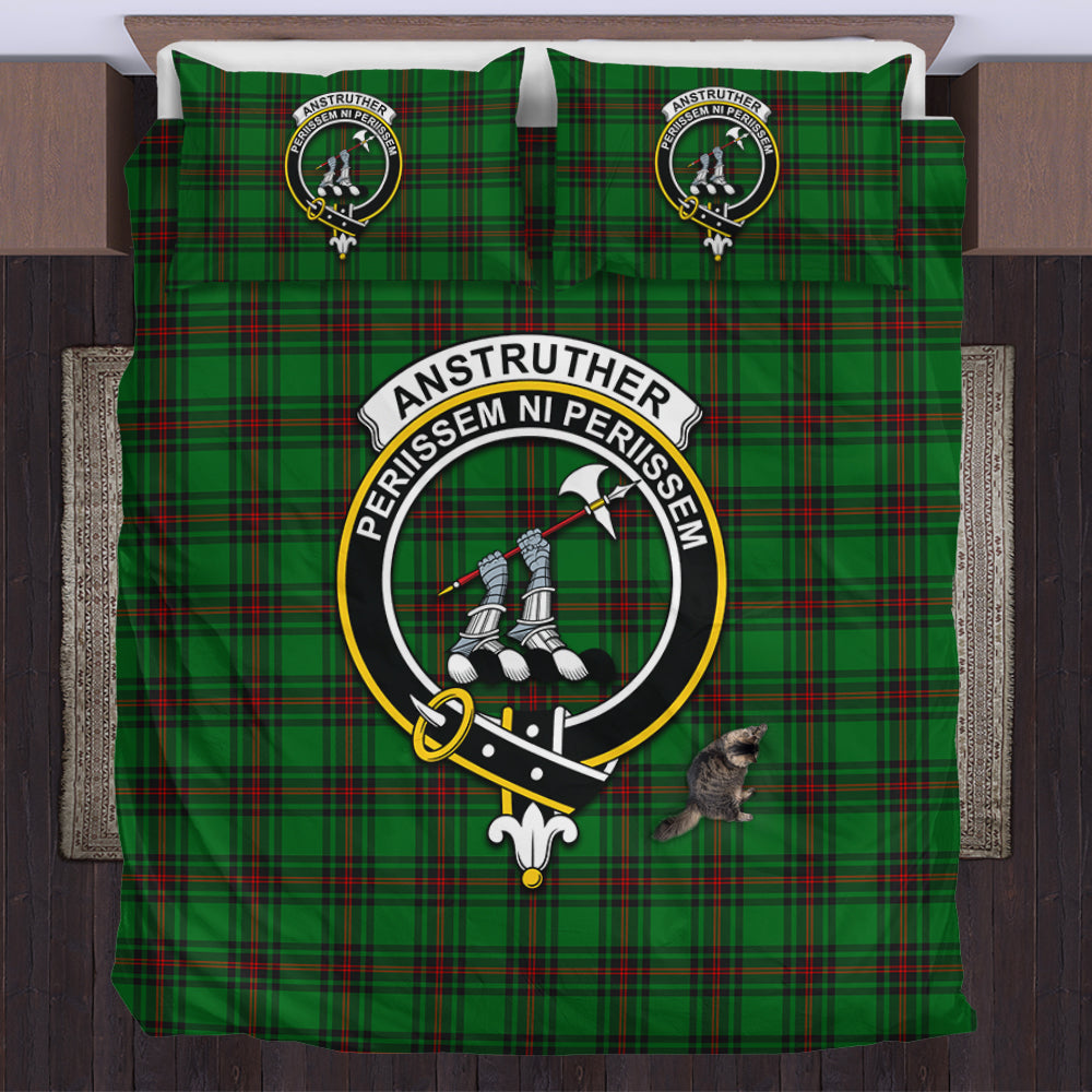 Anstruther Tartan Bedding Set with Family Crest UK Bedding Set - Tartan Vibes Clothing