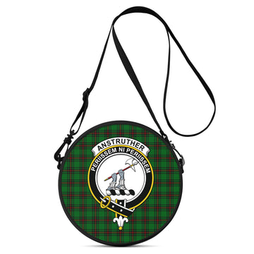 Anstruther Tartan Round Satchel Bags with Family Crest